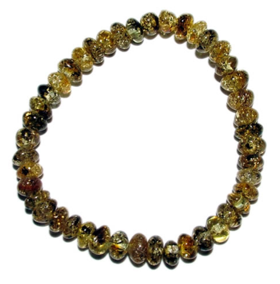 Polished Baroque Style Cognac Baltic Amber Teething Bracelet/Anklet With  Howlite